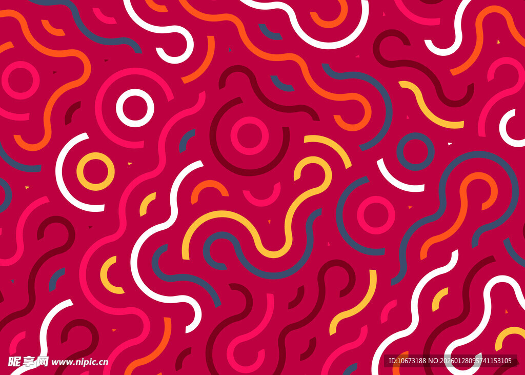 红色抽象几何图案纹理