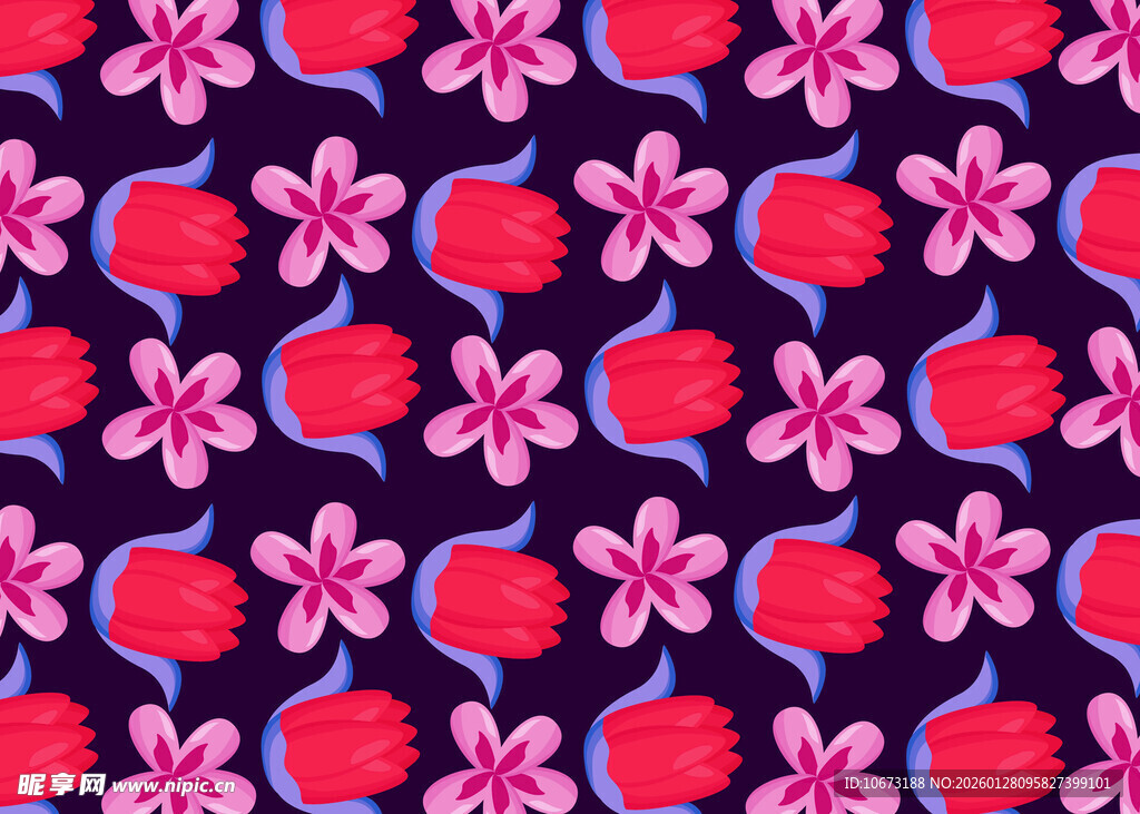 花卉图案布料纹理设计