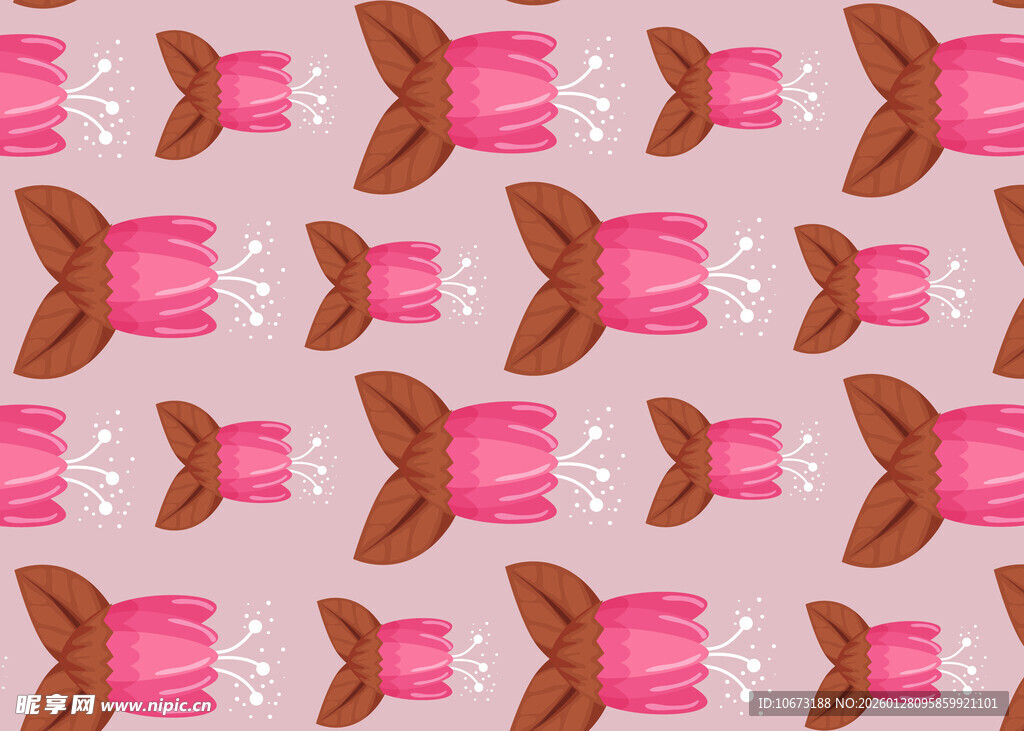 粉色蝴蝶结图案背景纹理