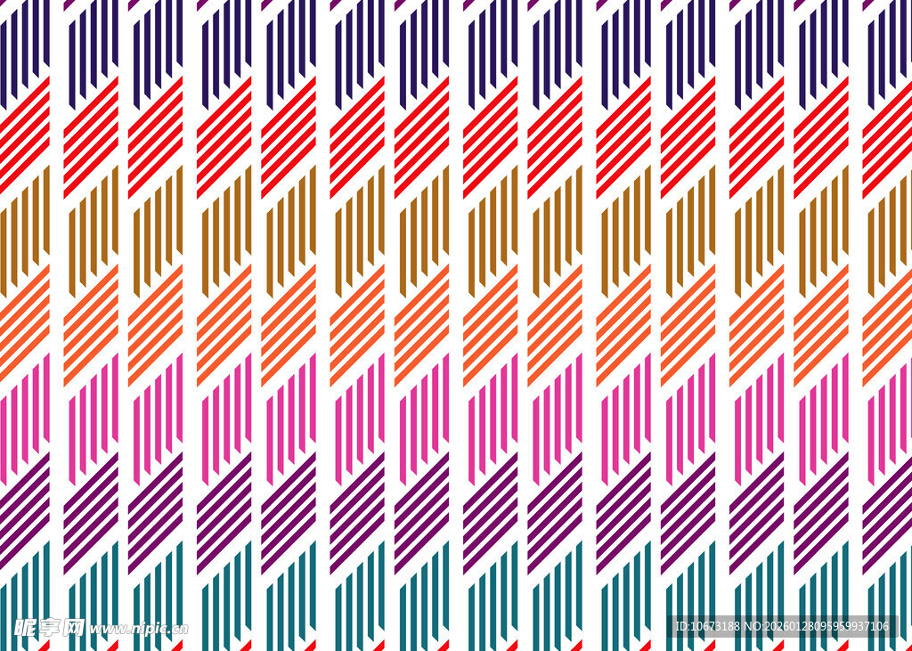 多彩条纹几何图案背景