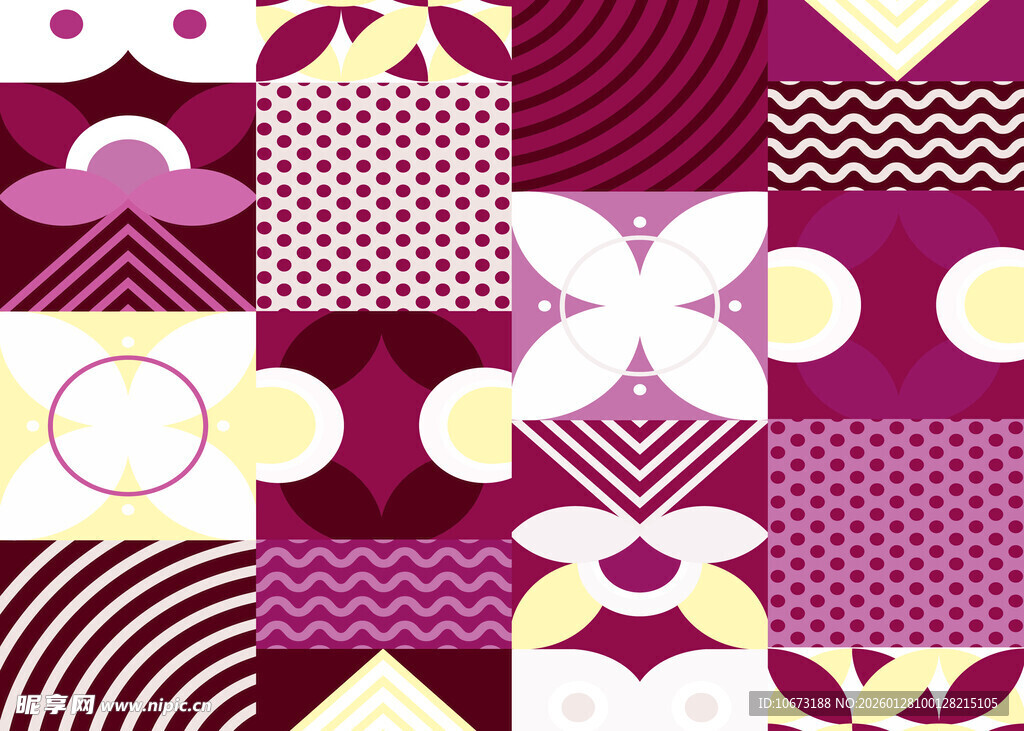 紫色几何图案拼接背景