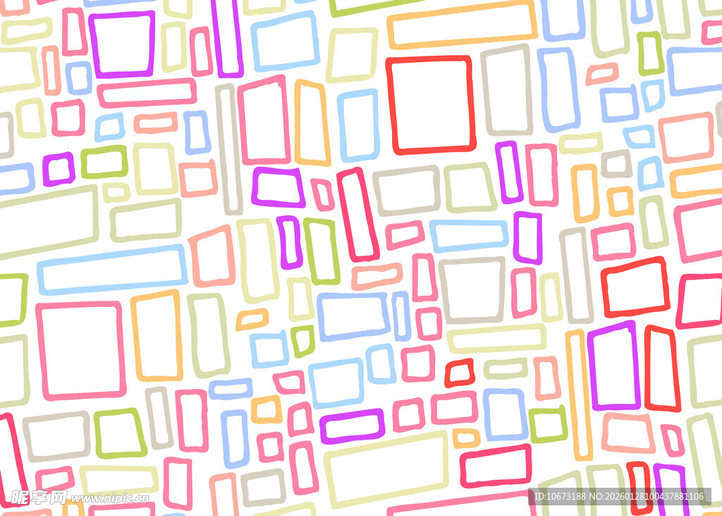 多彩几何方形图案背景