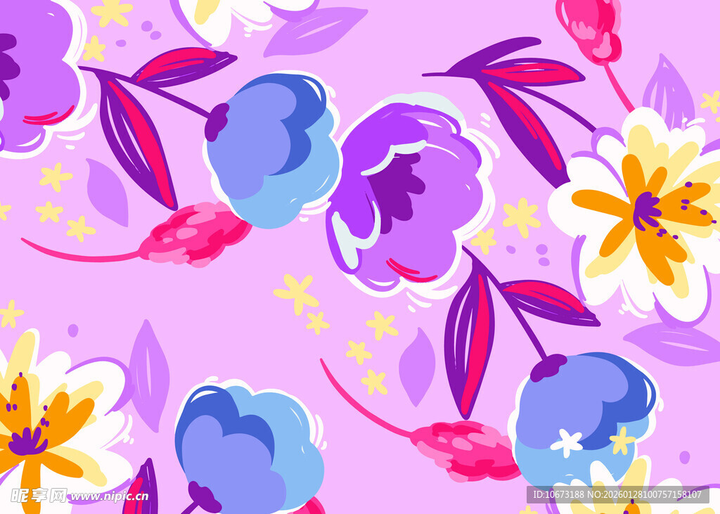 粉色花卉图案背景