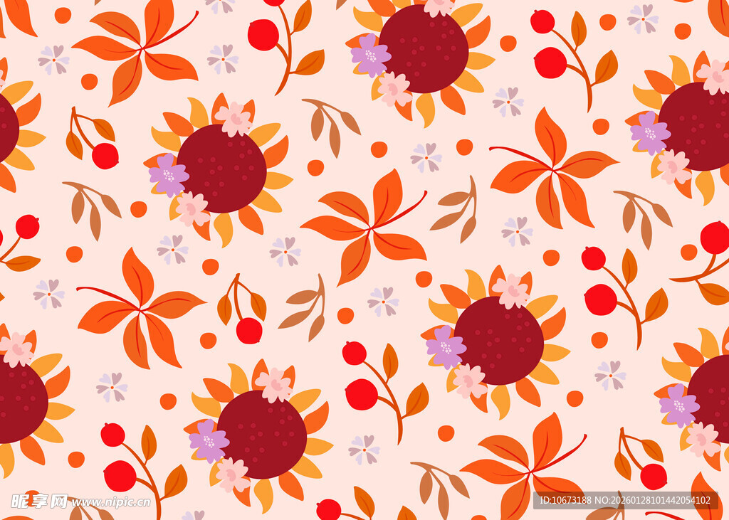 花卉植物图案背景设计