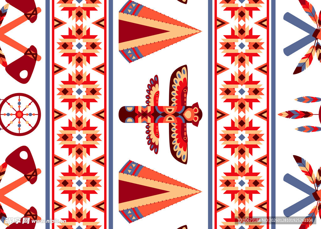 民族风几何图案装饰纹样