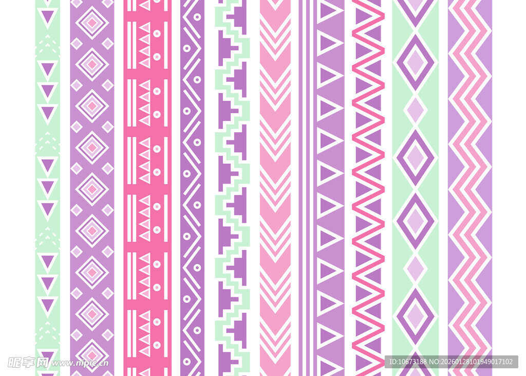 多彩几何民族风图案纹理