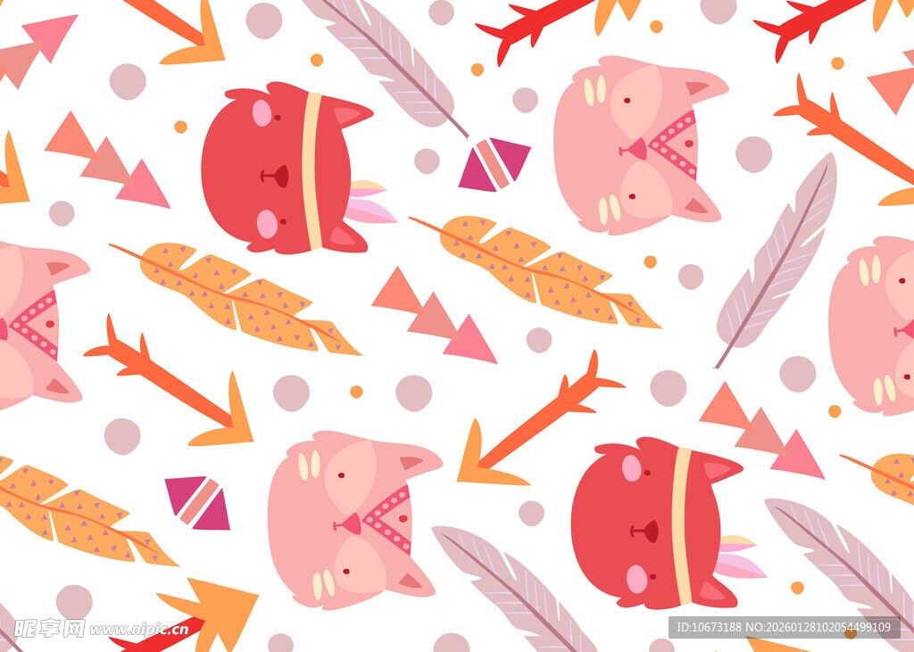 卡通风格海鲜图案背景