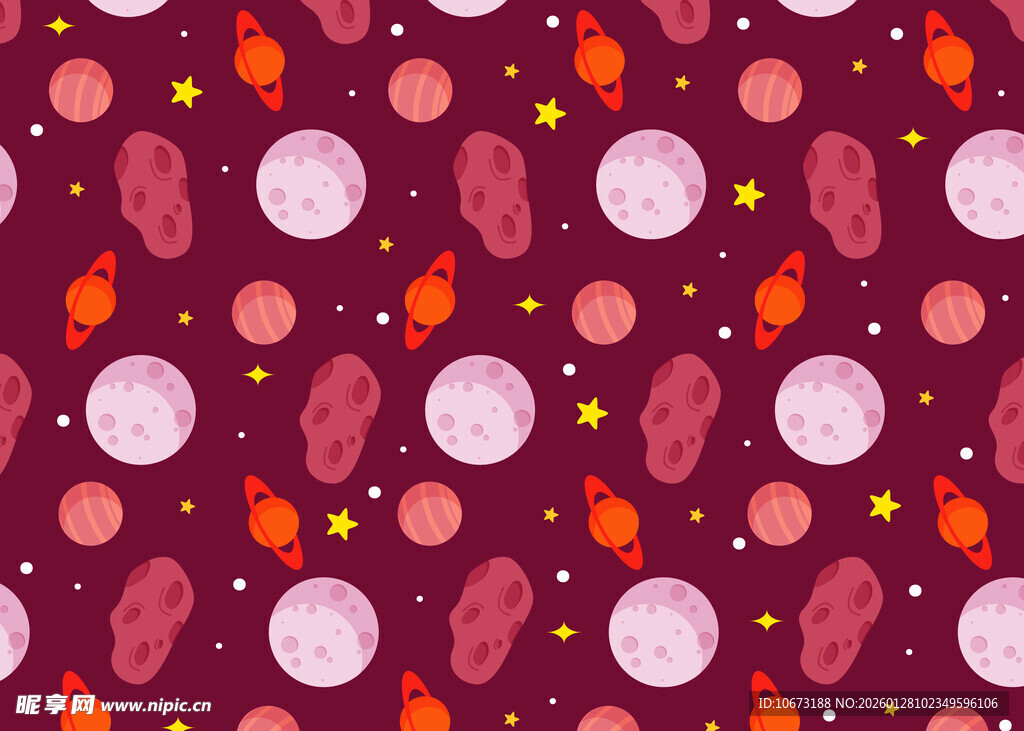 梦幻宇宙星球图案背景