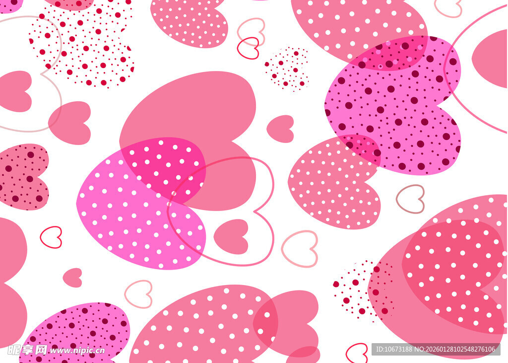 粉色爱心图案背景