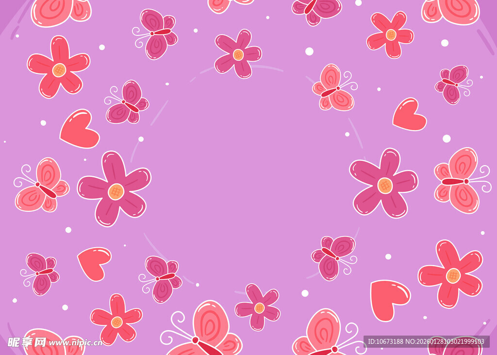 粉色花卉图案背景