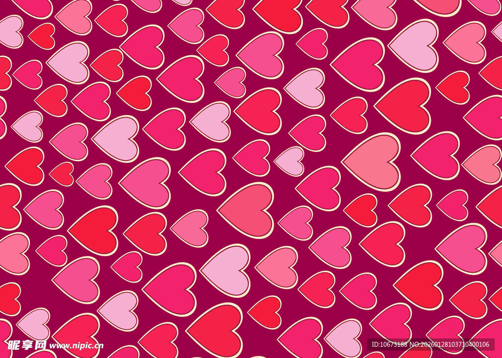 粉色心形图案背景