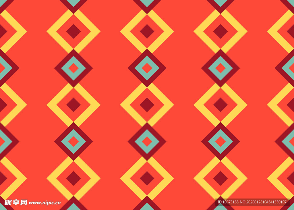 几何图案红色背景纹理