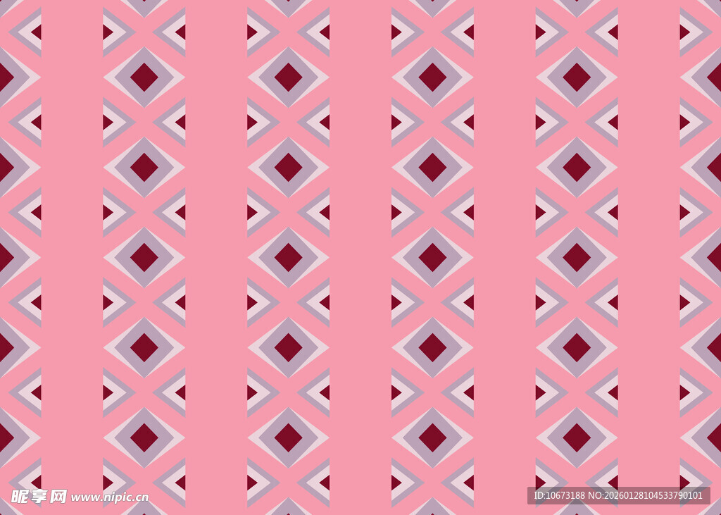 粉色几何图案无缝背景