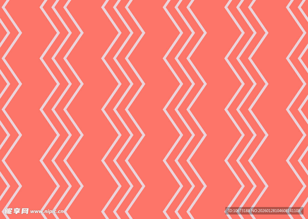 粉色锯齿线条几何图案