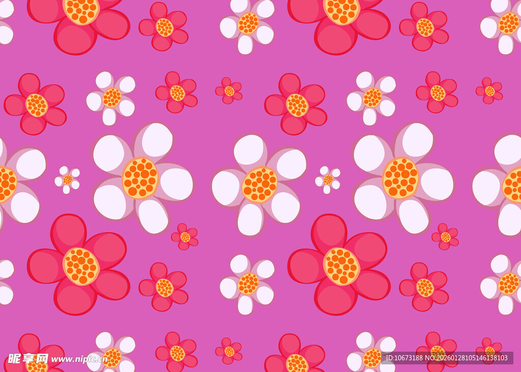 粉色花卉图案背景纹理