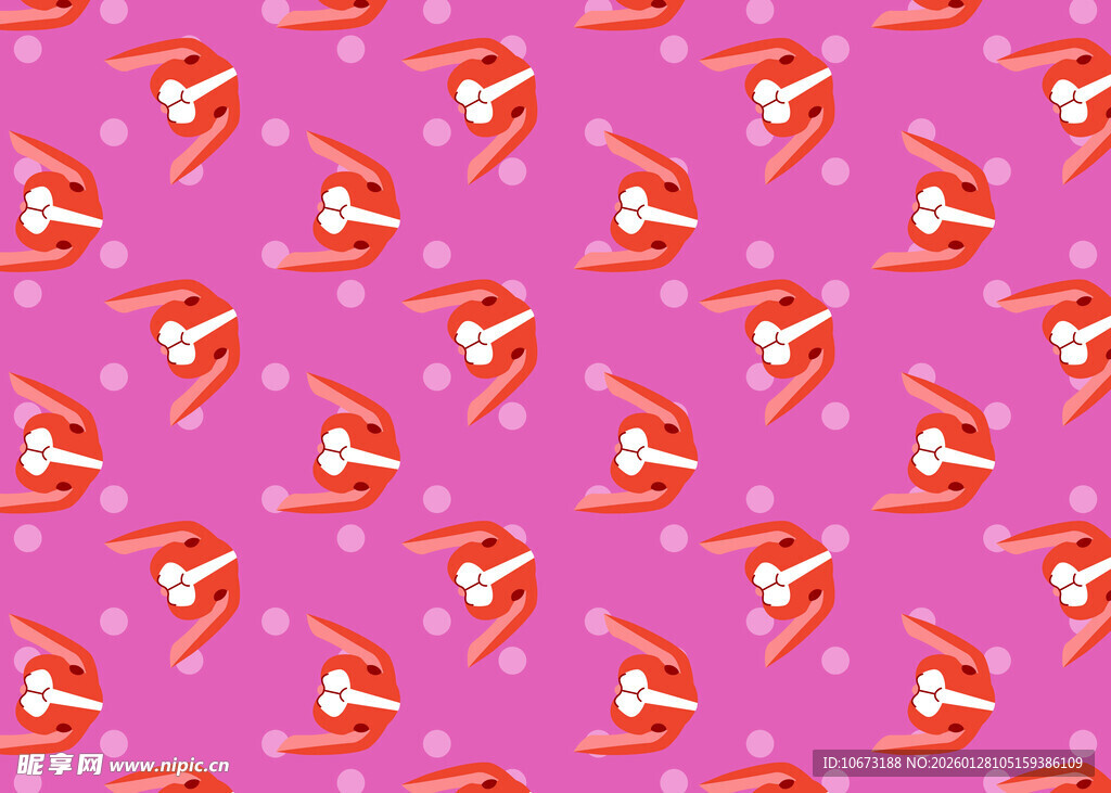 粉色背景的卡通划船图案