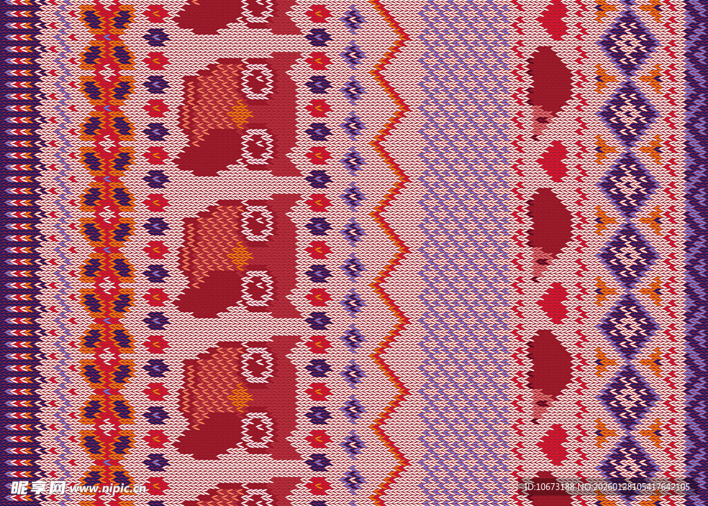 民族风几何图案纹理设计