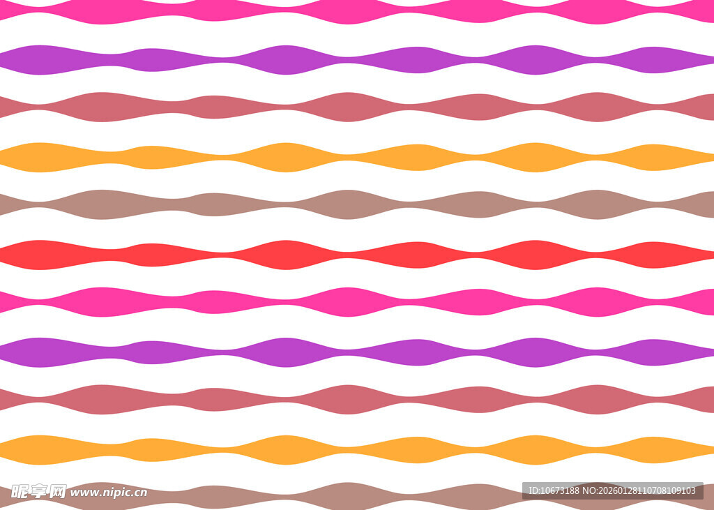 多彩几何波浪纹图案