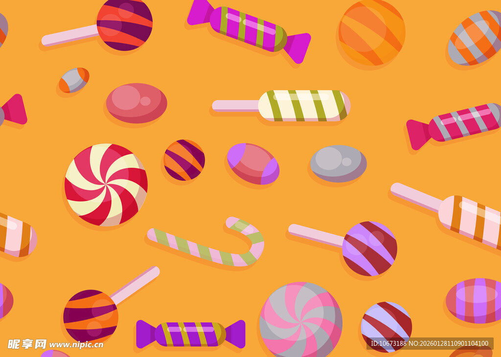 多彩糖果图案 