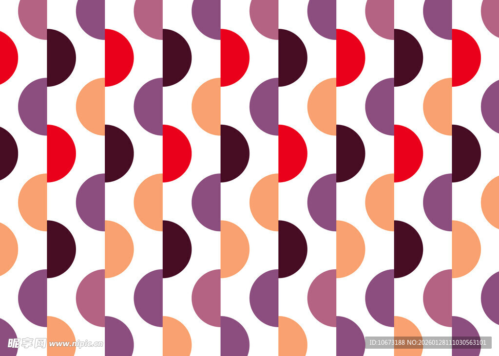 多彩几何波浪图案背景