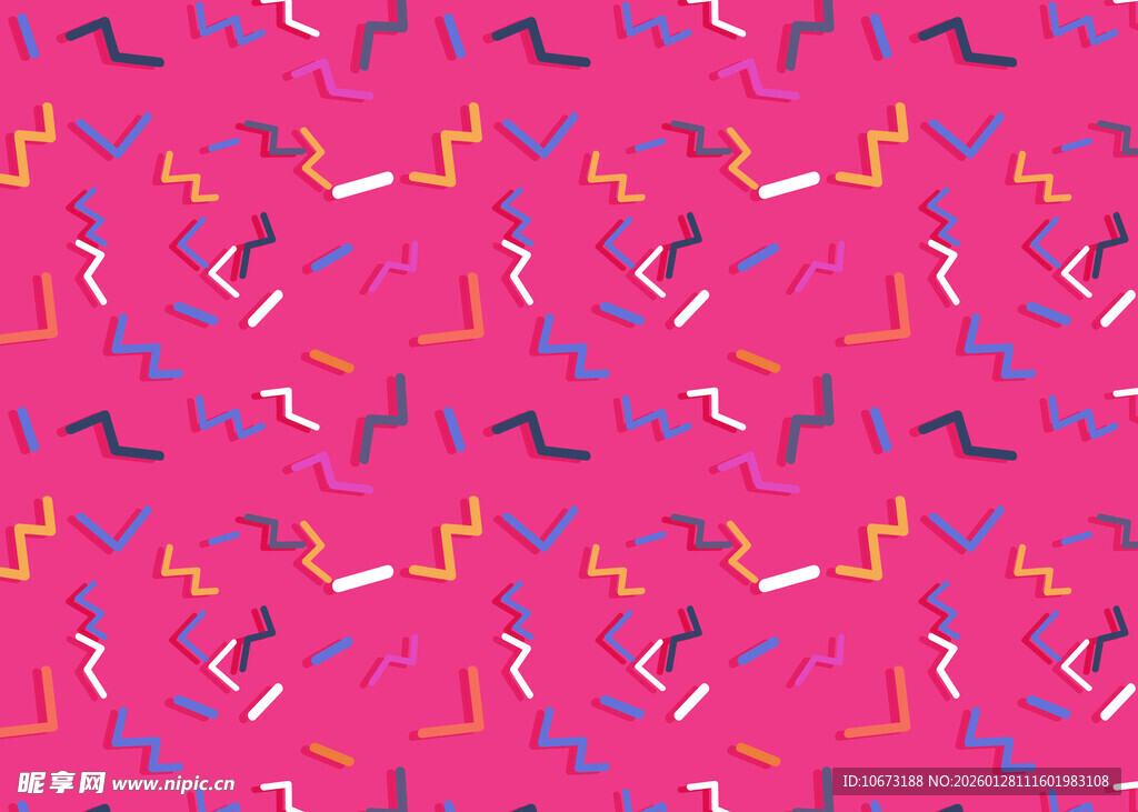 粉色背景多彩图案纹理