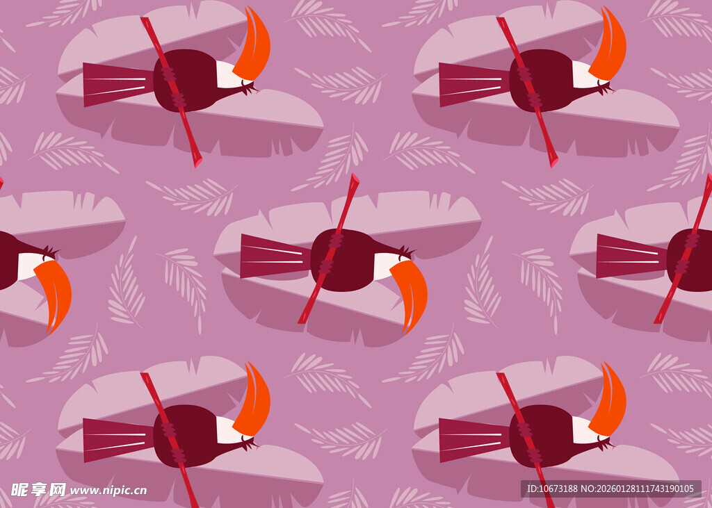 粉色背景的几何风车图案