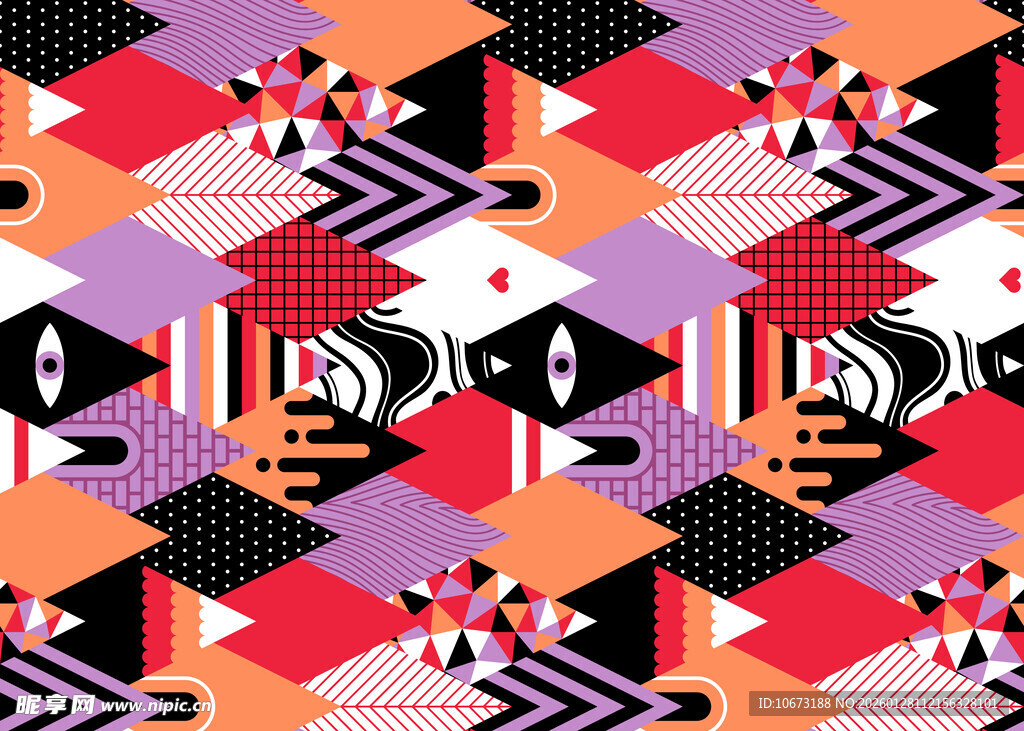 几何抽象图案背景设计