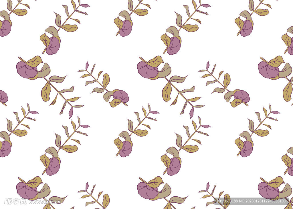 花卉藤蔓图案背景纹理