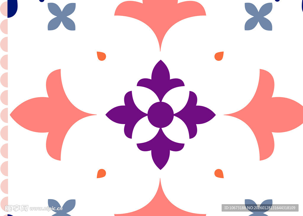 多彩几何花纹图案设计