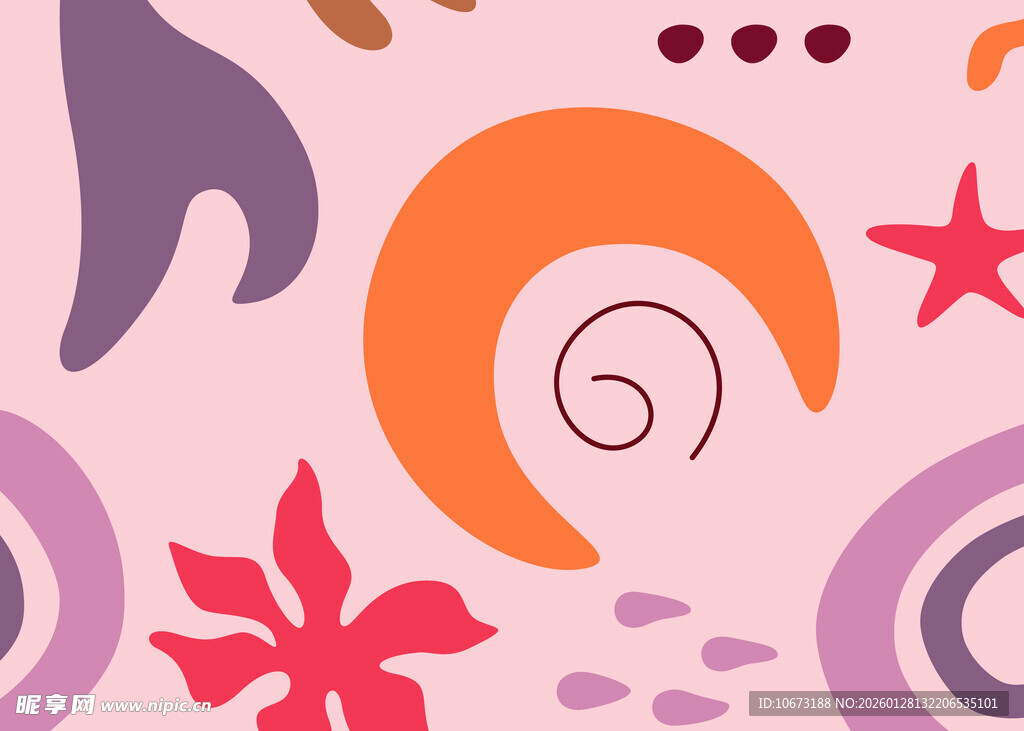 海洋元素梦幻图案设计