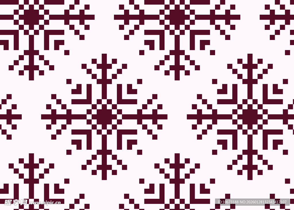 复古雪花图案纹理设计