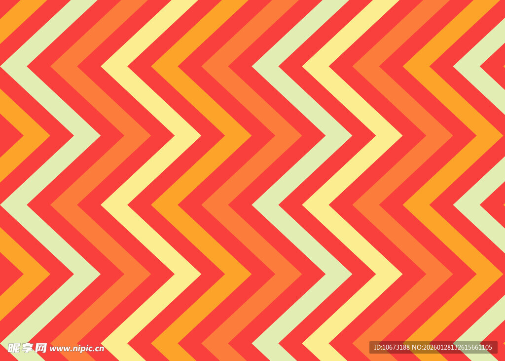 橙色调锯齿形几何图案