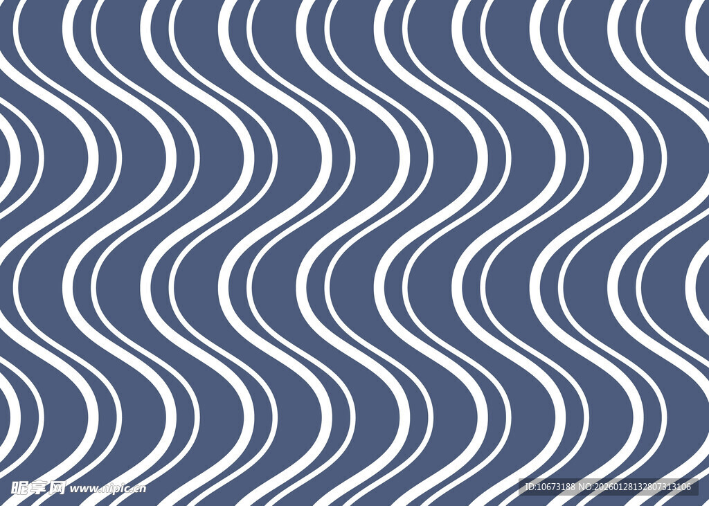蓝白波浪纹几何图案背景