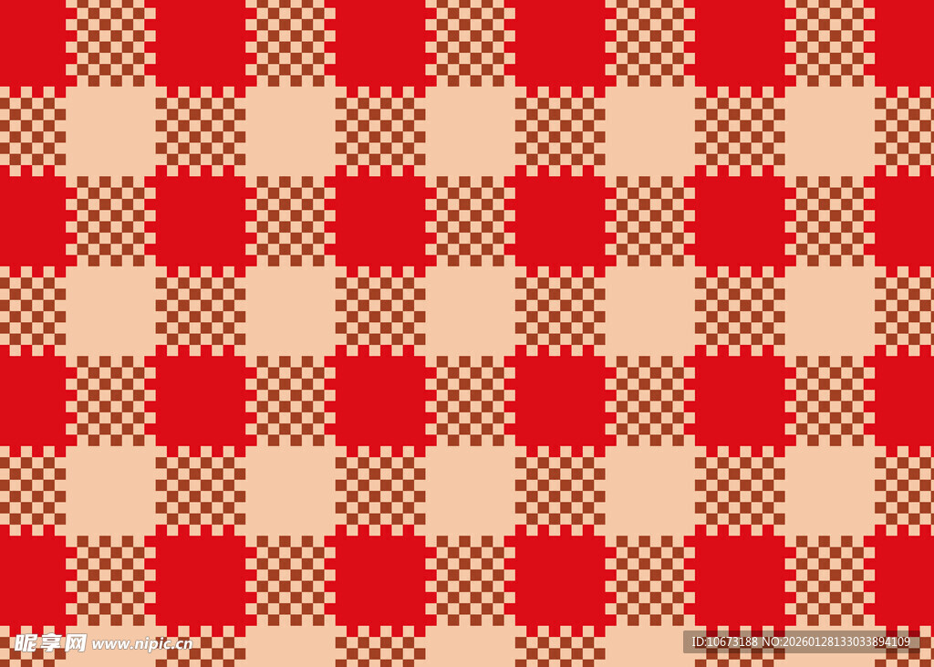 红色格子图案纹理背景