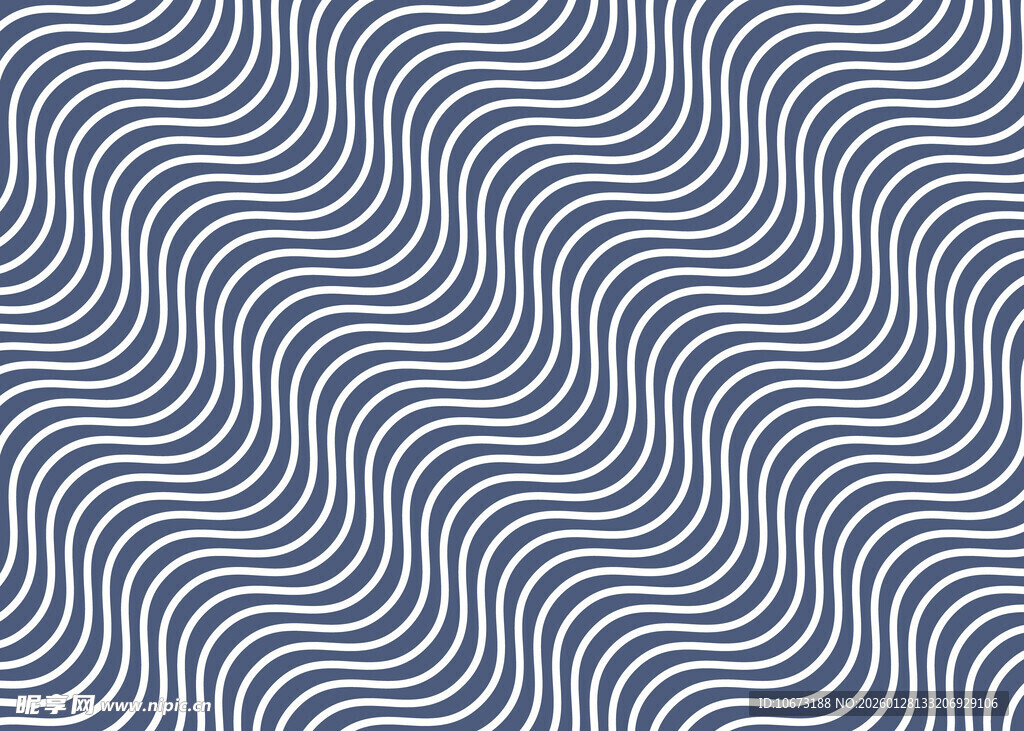 蓝白波浪线条几何图案