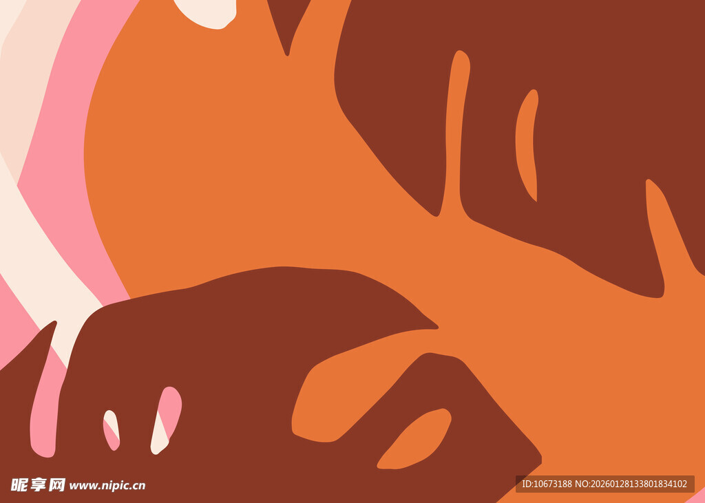 抽象风格的动物轮廓图案