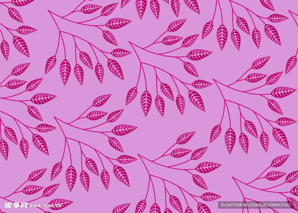 粉色枝叶图案背景纹理