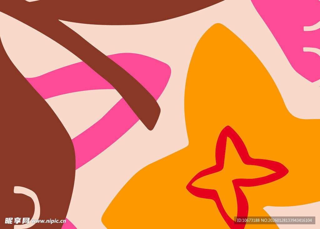 抽象几何多彩图案设计