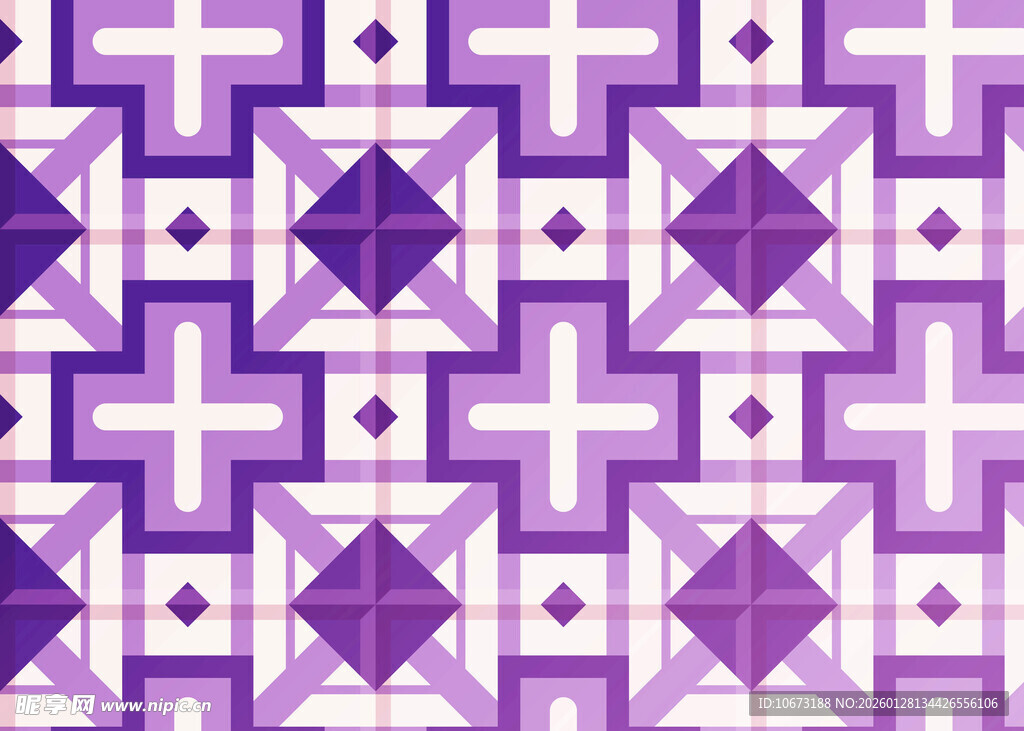 紫色几何图案无缝背景