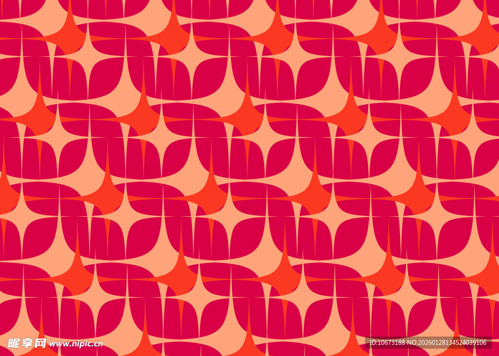 橙红几何图案背景纹理