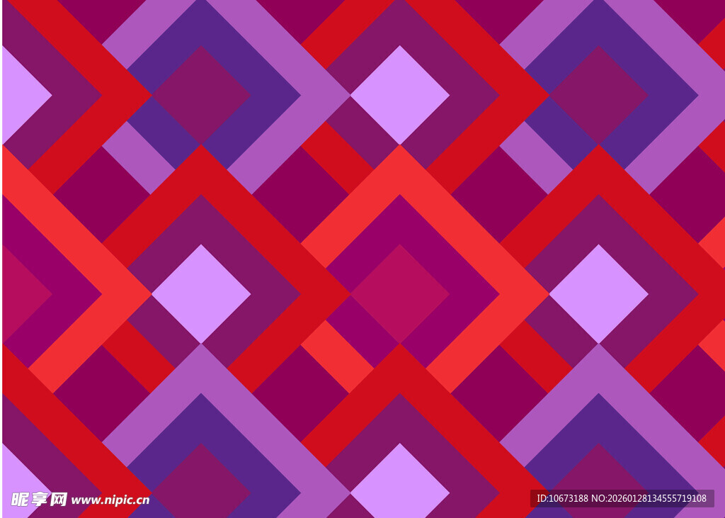 几何菱形彩色拼接图案