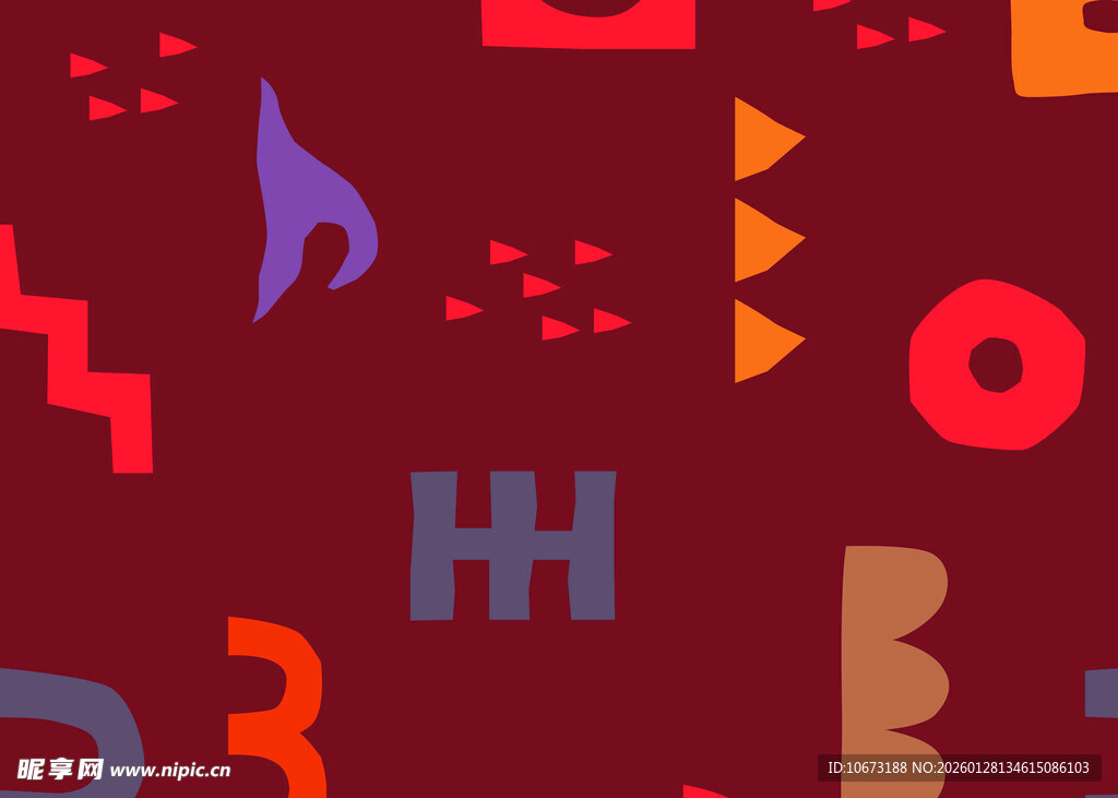 多彩字母图案背景