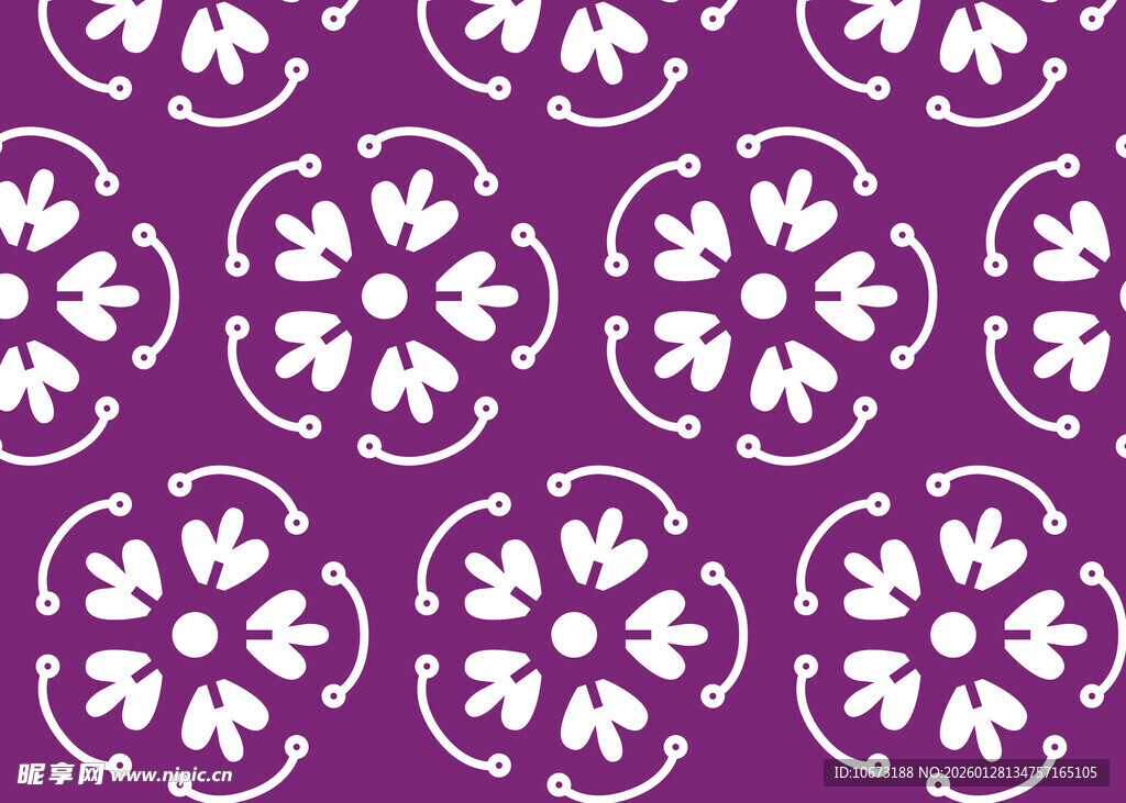 紫色花卉图案背景纹理