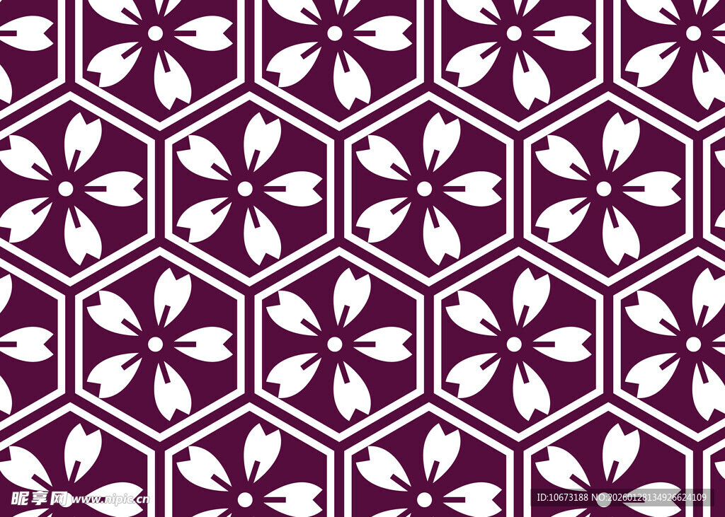 紫色几何花卉图案背景