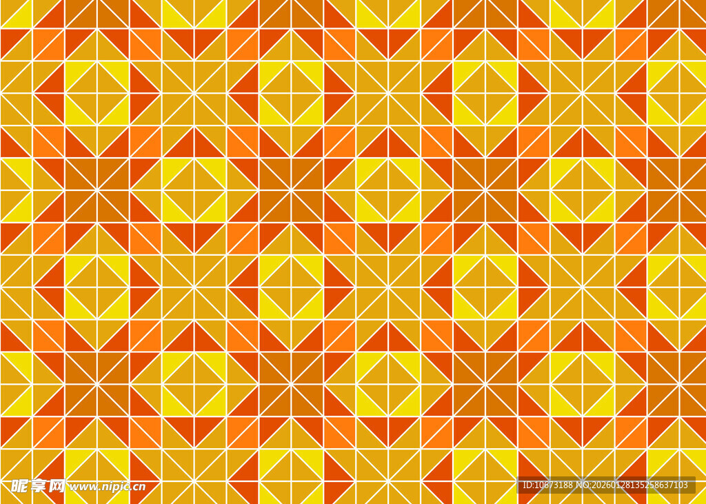 橙黄几何图案装饰纹理
