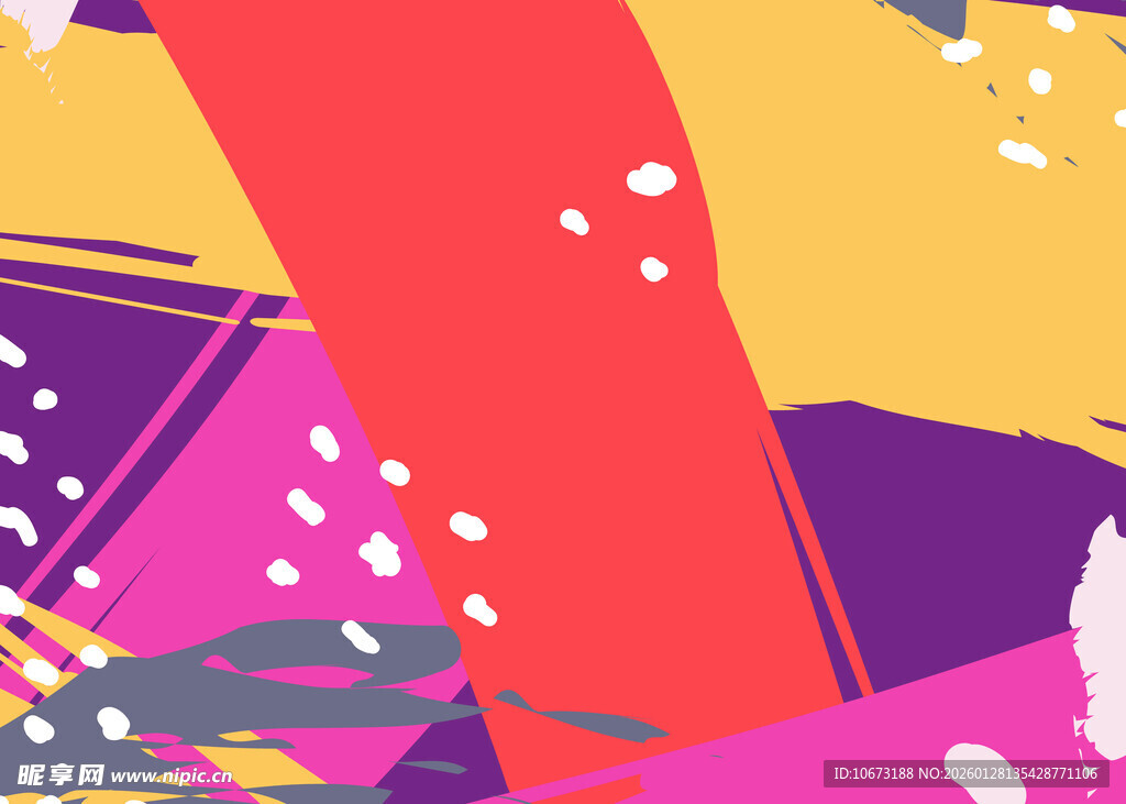 多彩抽象涂鸦艺术图案