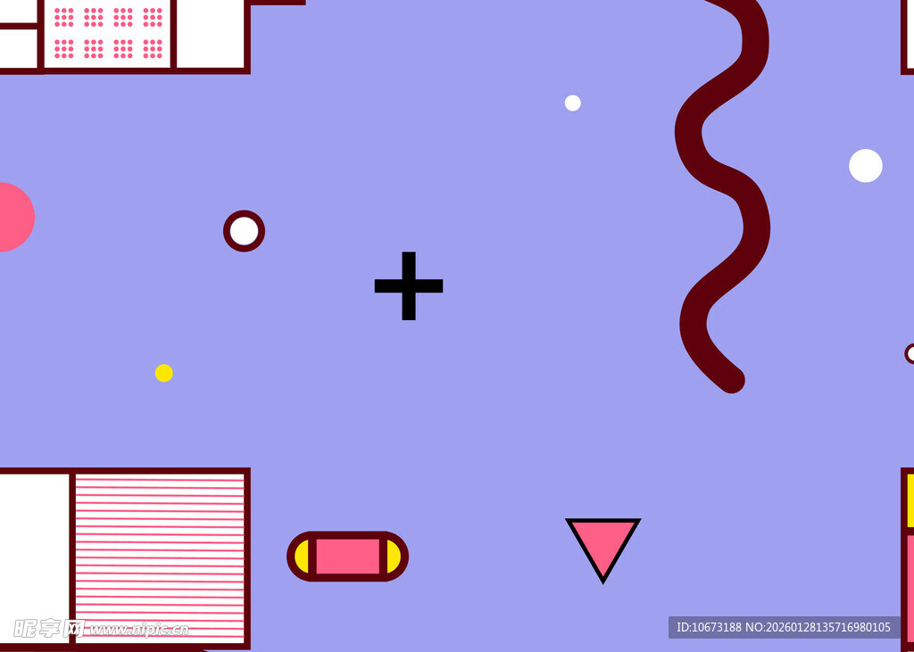 几何抽象图案背景元素