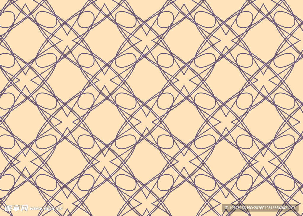 几何线条构成的米黄色图案