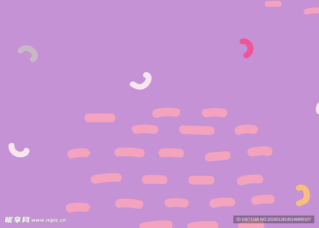 紫色背景上的多彩图案