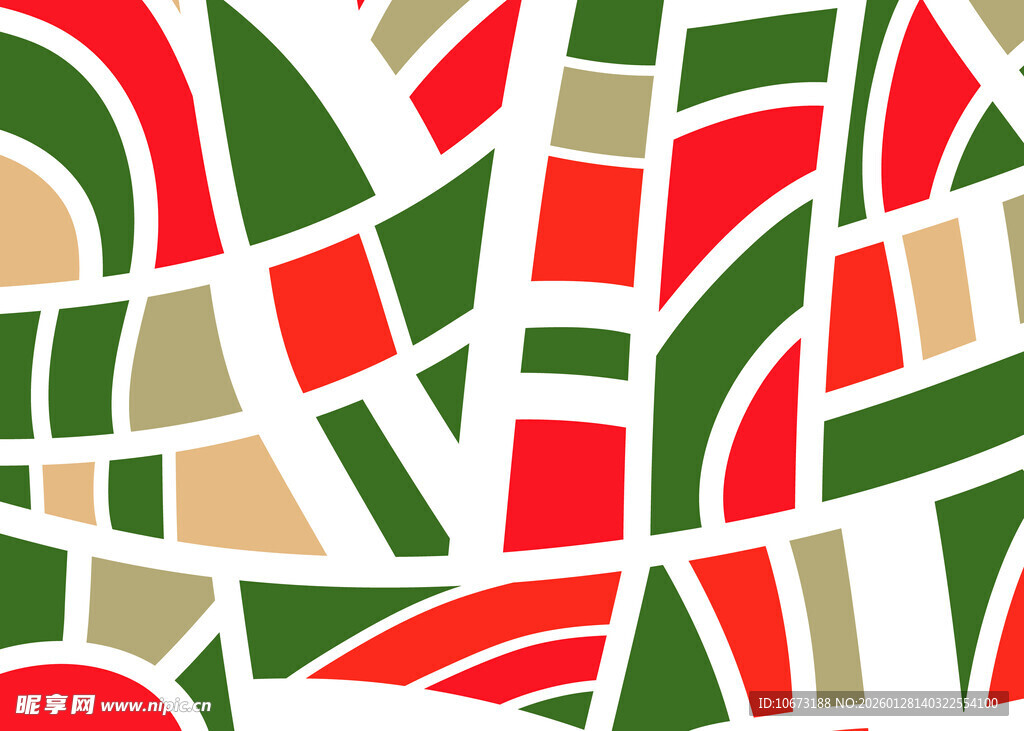 多彩几何图案拼接